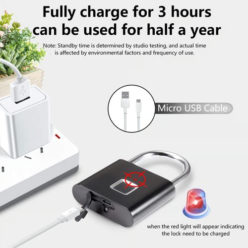 Waterproof and Rustproof Smart Fingerprint Padlock