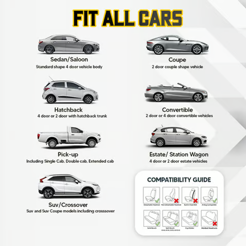 🔥Breathable & Anti-Slip Viscose filament Car Seat Covers