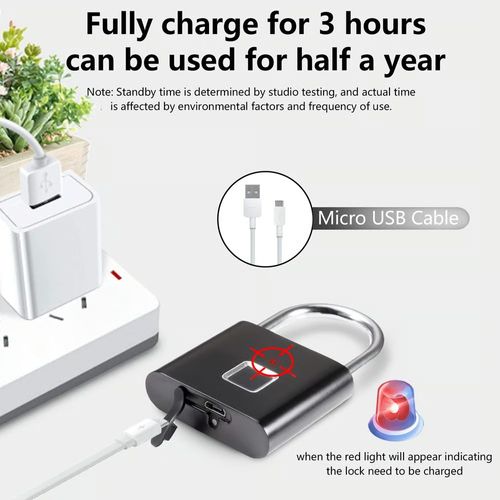 Waterproof and Rustproof Smart Fingerprint Padlock