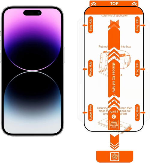 📱New Auto-align Screen Protector Box For IPhone -Dust Free Without Bubbles