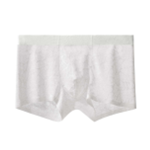 Men's Ice Silk Sexy Seamless Ultra-Thin Lace Mesh Scented Modal Negative Ion Bacteria Resistant Boxer Briefs with Floral Oil Anti-Odor Cooling Comfort