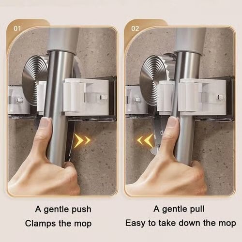 Creative Suction Cup Mop Clamp