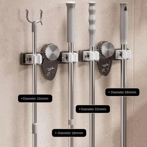 Creative Suction Cup Mop Clamp