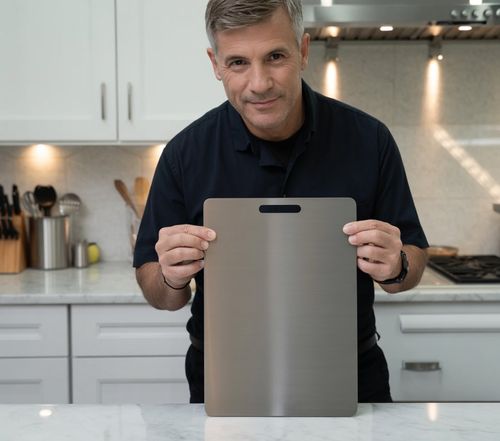 Medical-Grade Pure Titanium Cutting Board