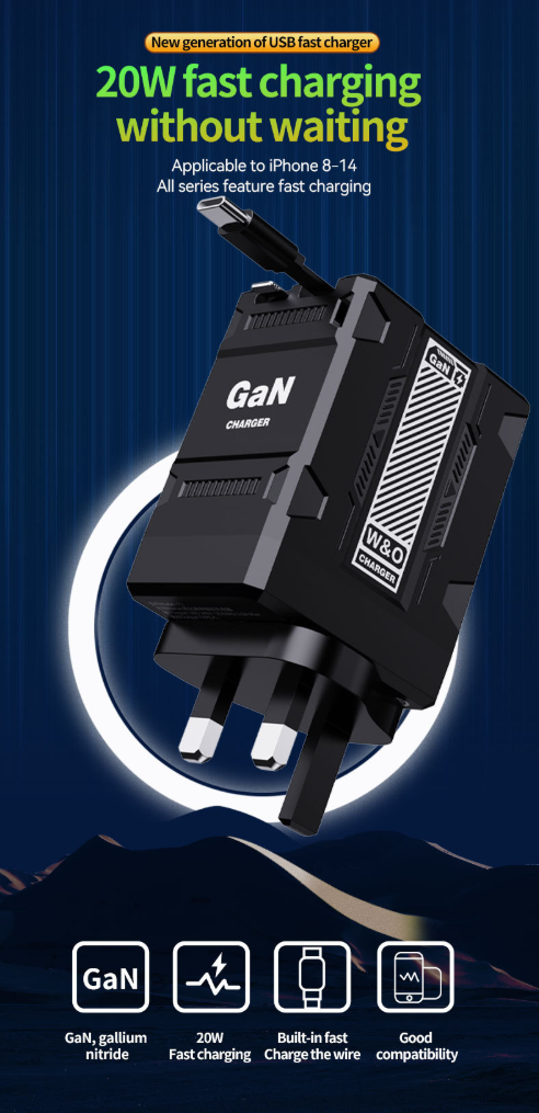 High-wattage fast charger for multiple devices