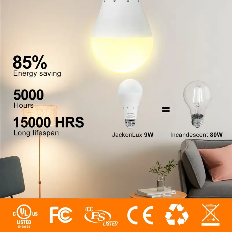 4 Pack Rechargeable Emergency Light Bulbs