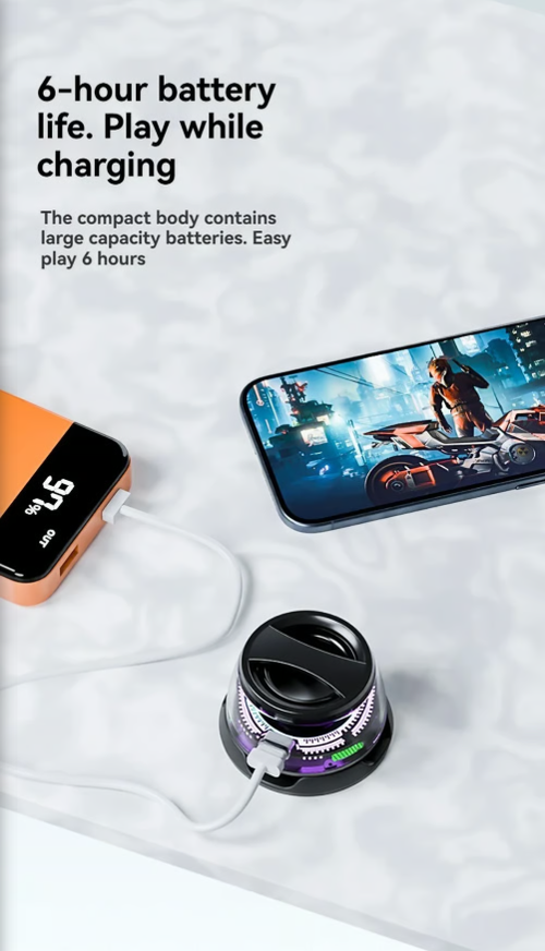 💥Super cool Mini portable Bluetooth magnetic speaker