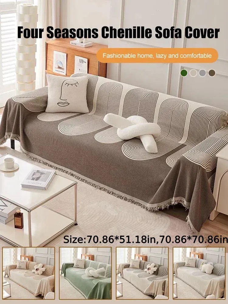 Reversible Chenille Sofa Cover