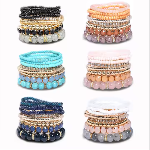 Bohemian Fashion Charm Stack Bracelets Set