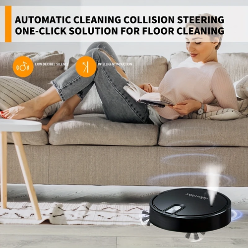 Robô de varrimento multifuncional Jallen Gabor para sala de estar, pelos de animais de estimação, lixo diário - Super sucção de 2800Pa, tempo de trabalho de 120 minutos, carregamento rápido USB