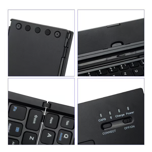Teclado Bluetooth dobrável sem fios Tri-System para telefones e tablets
