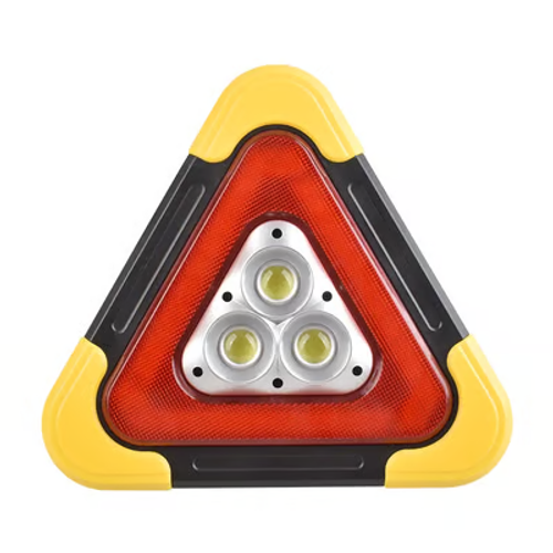 Luz de aviso triangular solar de emergência 2 em 1 para beira de estrada