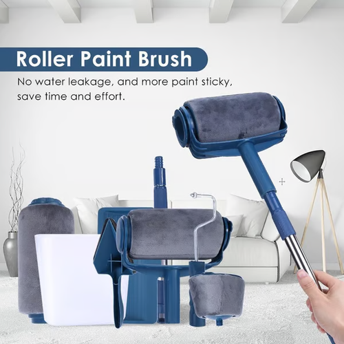 Rolo de pintura, pincel, ferramenta de pintura com cabo