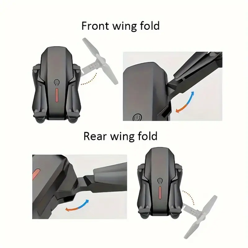 Drone com câmaras HD duplas, vídeo 480p, Wi-Fi, carregamento USB, nível principiante, controlo de aplicações, bateria recarregável, perfeito para fotografia aérea