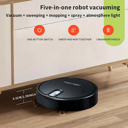 Robô de varrimento multifuncional Jallen Gabor para sala de estar, pelos de animais de estimação, lixo diário - Super sucção de 2800Pa, tempo de trabalho de 120 minutos, carregamento rápido USB