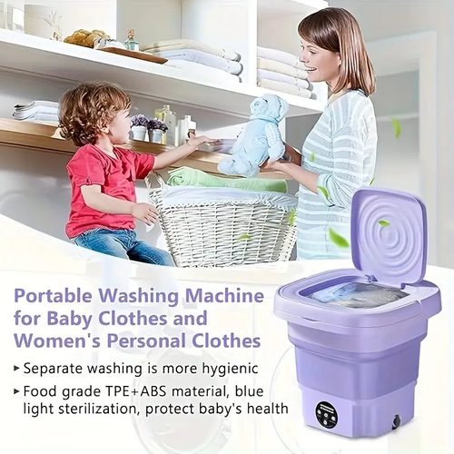 Máquina de lavar roupa portátil dobrável