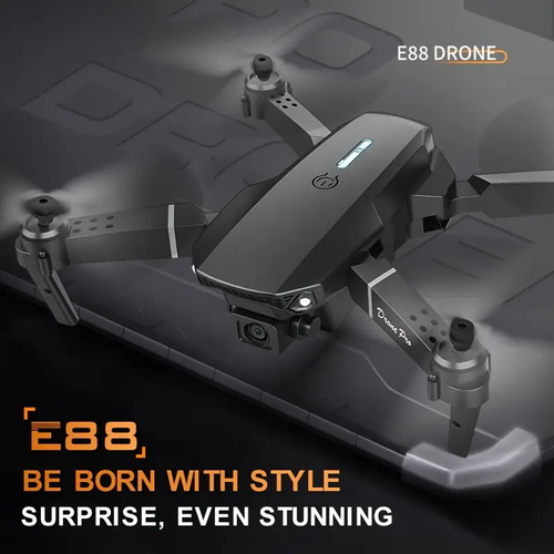 Drone com câmaras HD duplas, vídeo 480p, Wi-Fi, carregamento USB, nível principiante, controlo de aplicações, bateria recarregável, perfeito para fotografia aérea