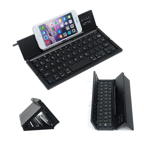 Teclado Bluetooth dobrável sem fios Tri-System para telefones e tablets