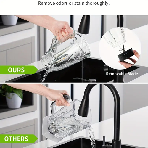 Liquidificador para Batidos e Smoothies, 3 velocidades ajustáveis ​​para bebidas de fruta congelada, smoothies, molhos, grande capacidade