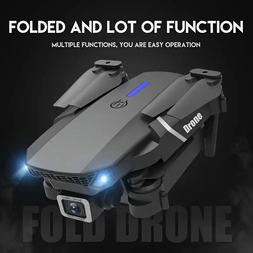 Drone com câmaras HD duplas, vídeo 480p, Wi-Fi, carregamento USB, nível principiante, controlo de aplicações, bateria recarregável, perfeito para fotografia aérea