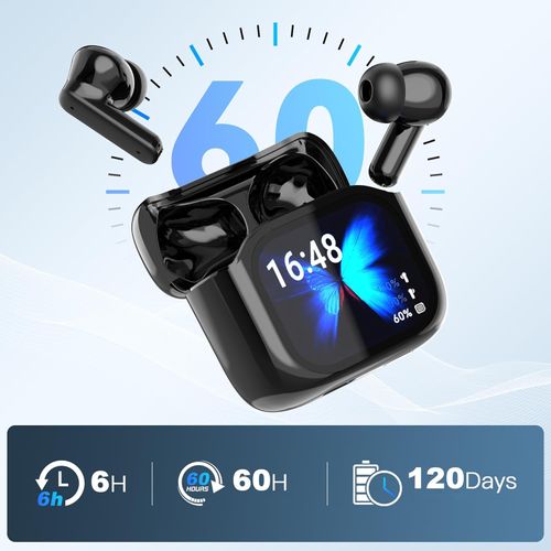 BY 16 AI Translator TWS Earbuds ANC Noise Cancelling Wireless Headphones with Ultra Long Battery Life 144 Languages Translation Hi Fi Sound and Low Latency Bluetooth Earphones