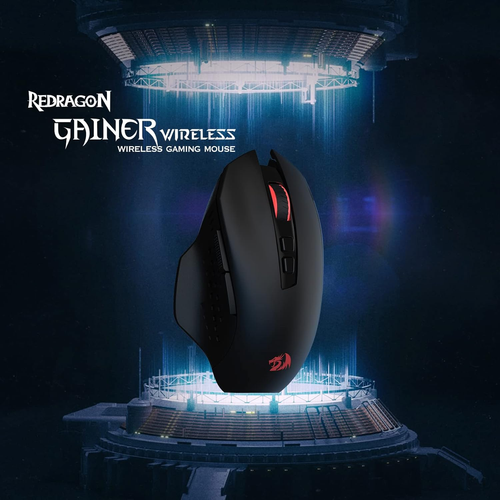Redragon Gainer Wireless Gaming Mouse with 7 Programmable Buttons, 5 Adjustable DPI Levels & 2.4G Stable Wireless Connection