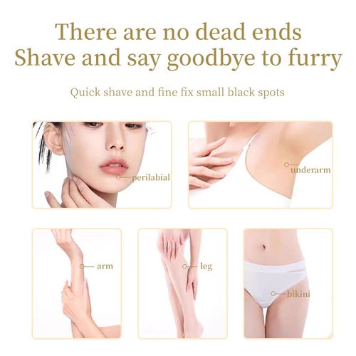 Akunbem Women's Electric Shaver - Waterproof Body Hair Trimmer with Dual Heads, USB Rechargeable Razor for Face, Underarm, Bikini & Legs