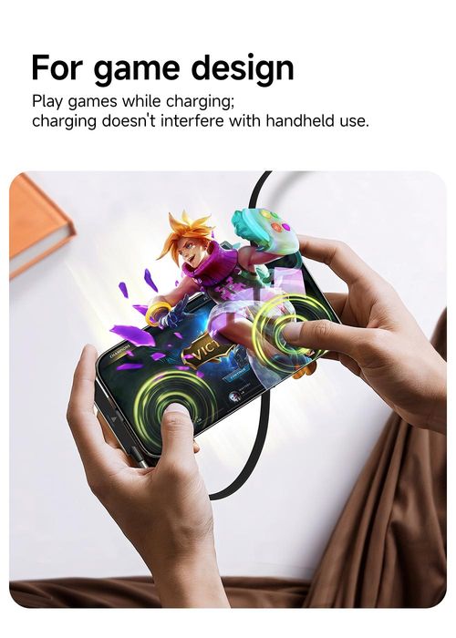 240W SuperCharge 360° Rotating Invisible Stand Detachable 2-in-1 Charging Cable, Zinc Alloy Silicone Type-C Cable, Compatible with Apple and Samsung, Essential for Gaming, Office and Car Use | Single Head, Set.extend
