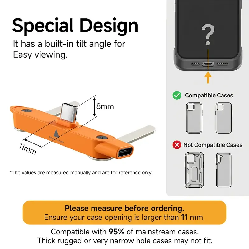 240W SuperCharge 360° Rotating Invisible Stand Detachable 2-in-1 Charging Cable, Zinc Alloy Silicone Type-C Cable, Compatible with Apple and Samsung, Essential for Gaming, Office and Car Use | Single Head, Set.extend