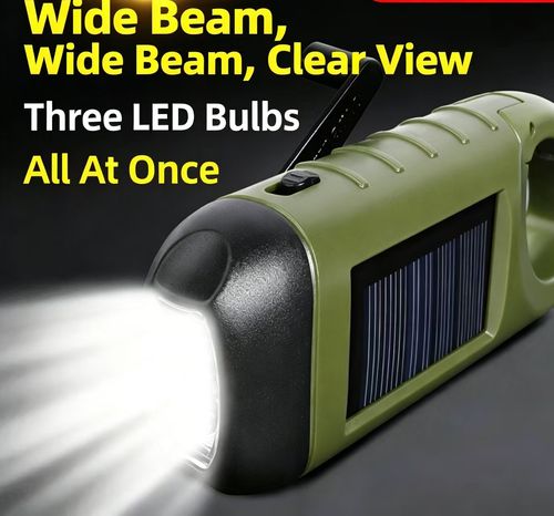 Solar-powered flashlight