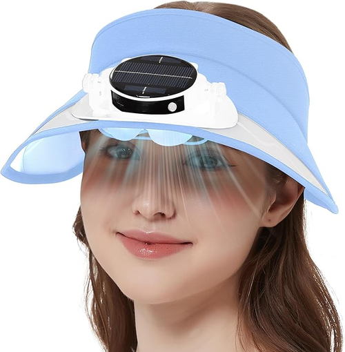 Solar fan hat