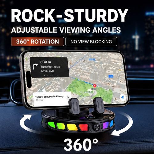 ZuriLife Car Mount Charger – 15W Fast Wireless Charging, 360° Rotating Strong Suction Holder for iPhone 12-17 Series