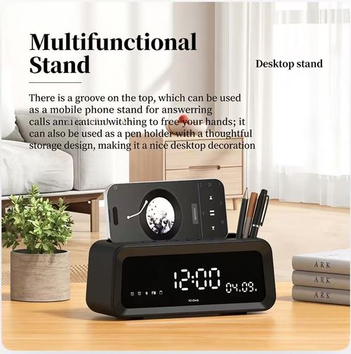 Wireless Bluetooth Speaker with Perpetual Calendar, Alarm Clock, and Temperature Display — Multifunctional Desktop Bluetooth Speaker