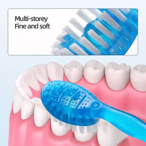 All-in-one oral care on the go! This 5 in 1 mini toothbrush includes floss, tongue scraper, and toothpaste for quick, no-rinse cleaning perfect for travel and busy mornings.