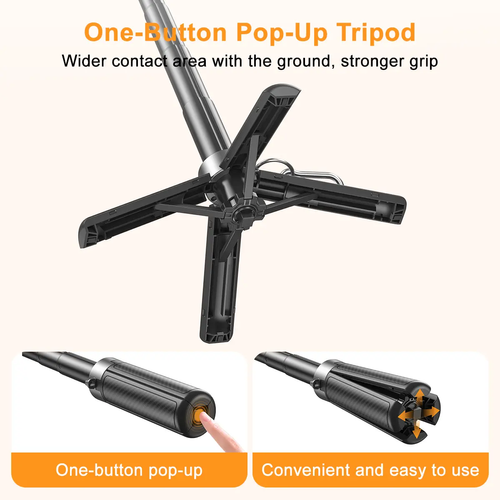 2026 Upgrated 5 in 1 Magnetic Selfie Stick with Remote for Cell Phone 360° Rotation