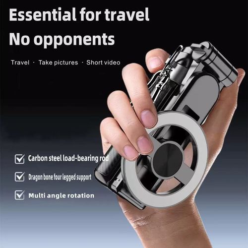 2026 Upgrated 5 in 1 Magnetic Selfie Stick with Remote for Cell Phone 360° Rotation