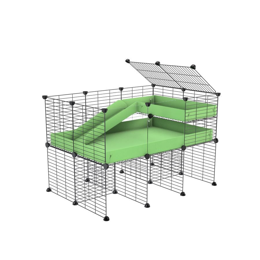 Cavy Cage Loft Rehaussée 3x2 avec Plexiglass