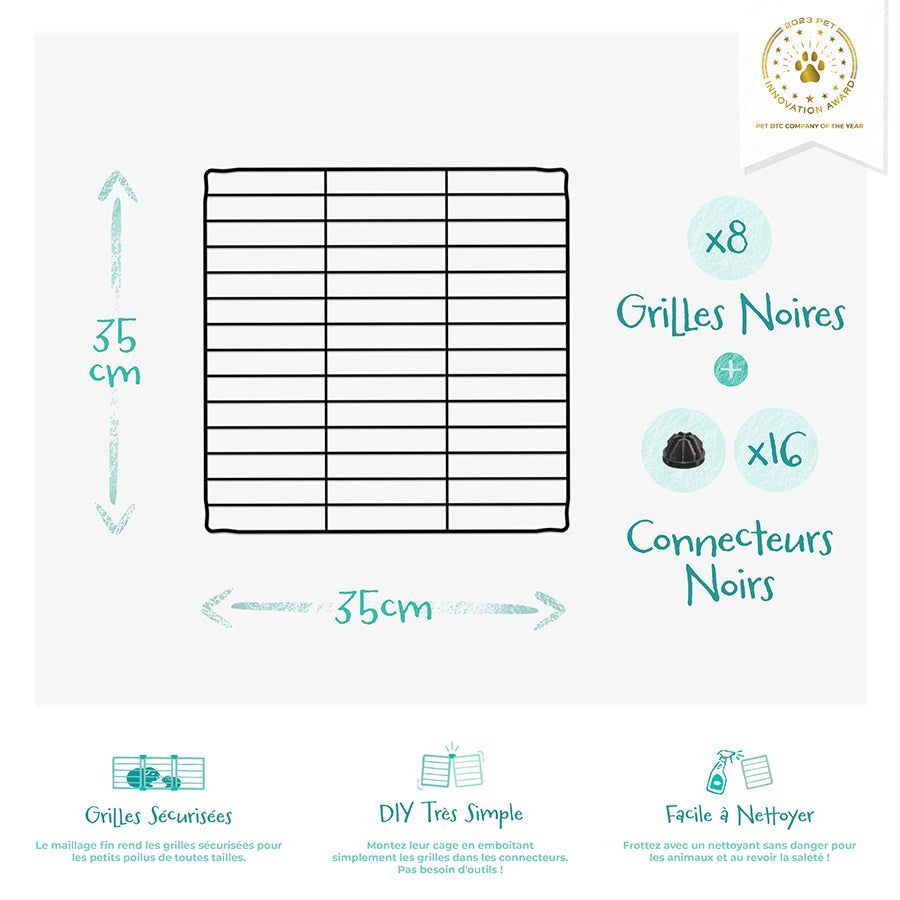 Grilles modulables pour cavy cage