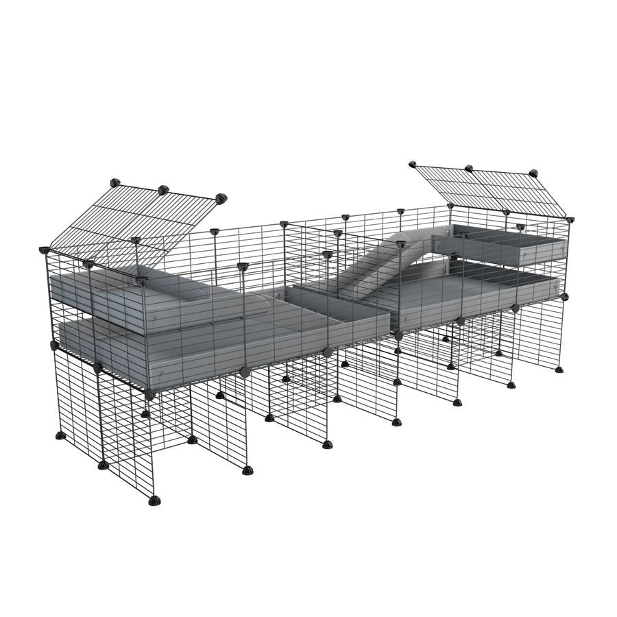 Cavy cage 6x2 avec separation, stand & loft