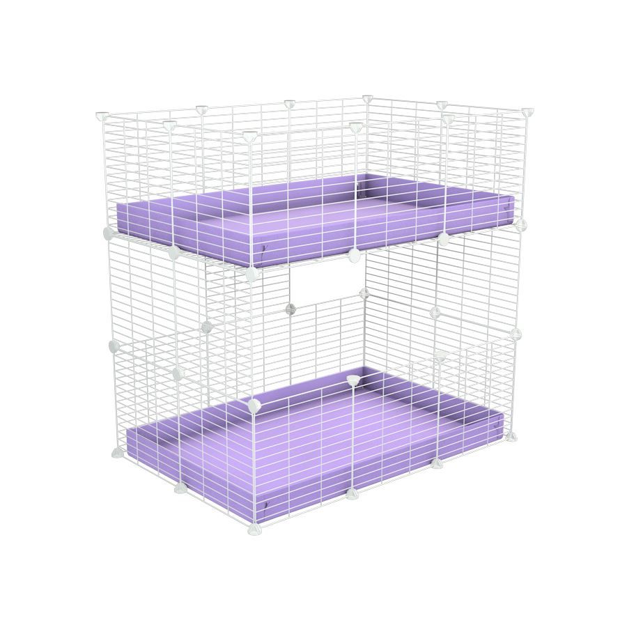 Cavy cage Blanche double 3x2