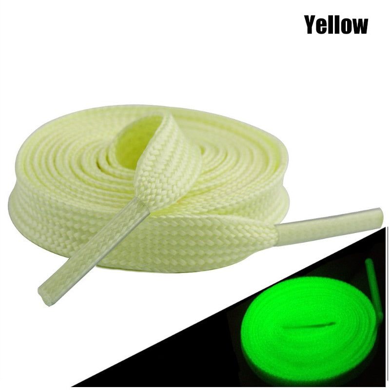 1 Pair Luminous Glow in the Dark Shoelaces for Kids or Adults Walking at Night or Early Morning or at Camp for Safety and for Fun