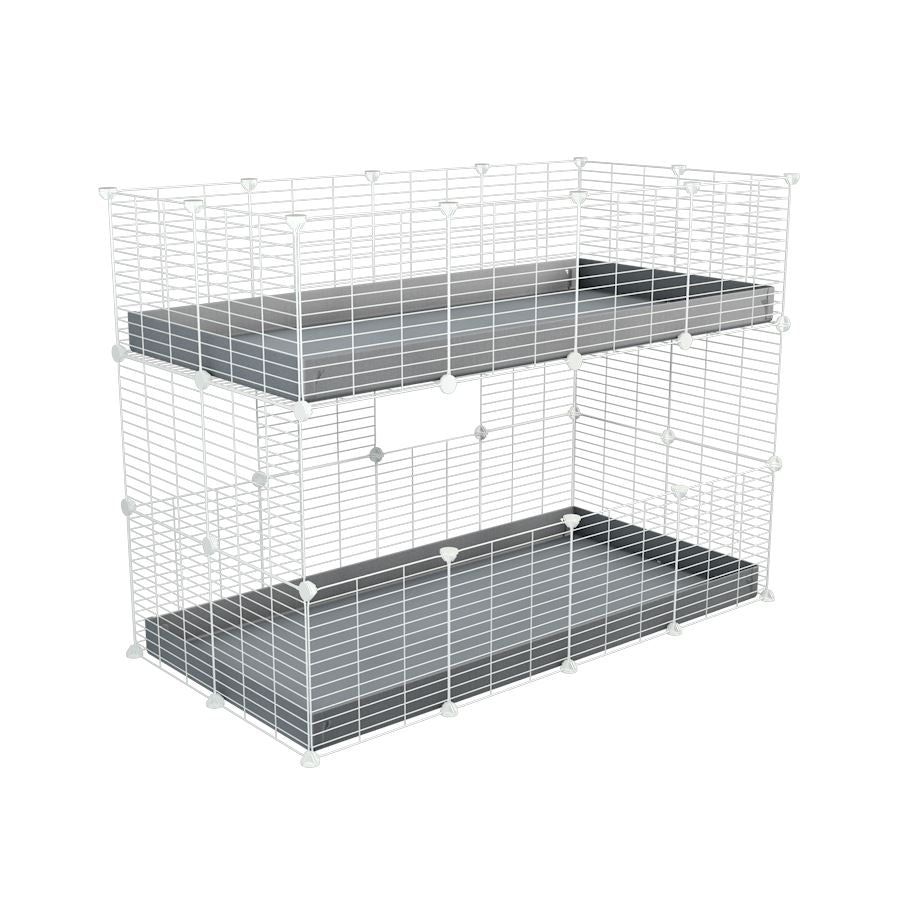 Cavy cage Blanche double 4x2