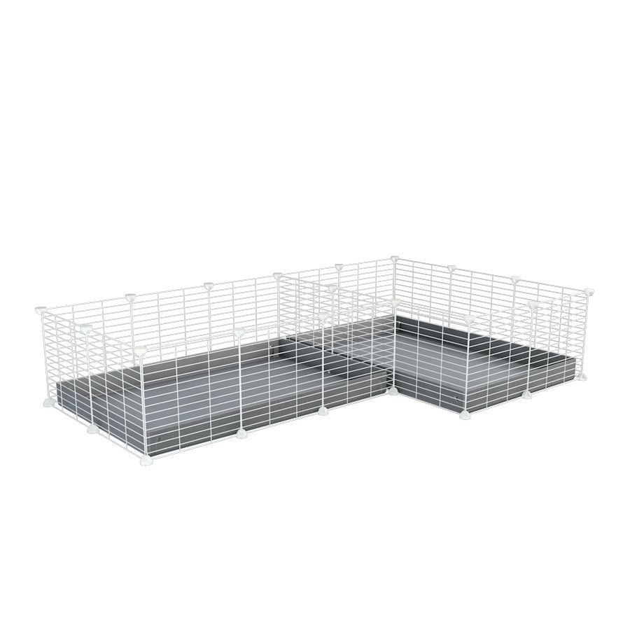 Cavy cage blanche 6x2 en L avec separation