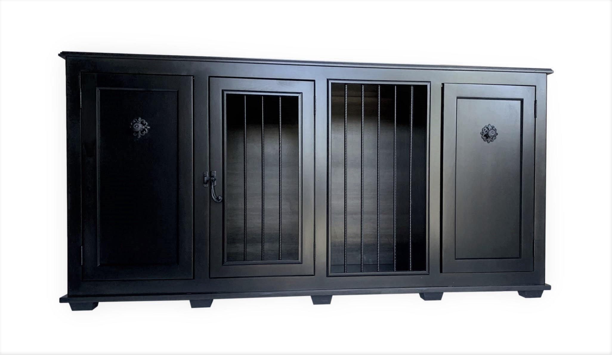 The Shelby Collection, Custom Large Dog Crate with Storage Cabinets