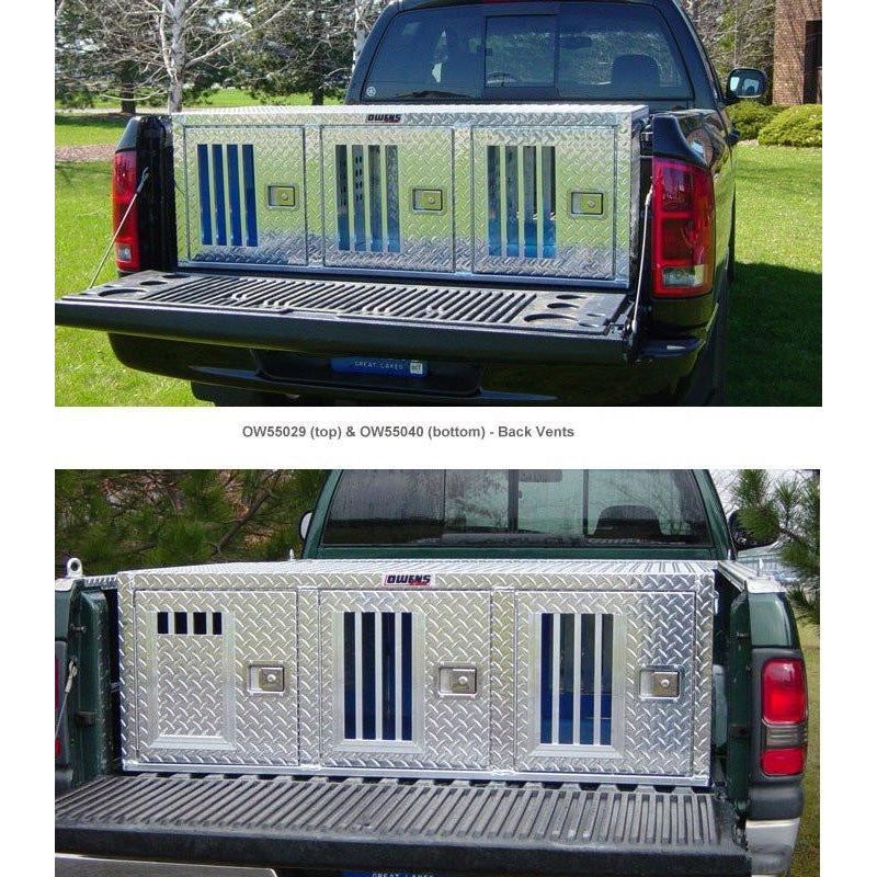 Owens Aluminum Dog Triple Boxes for Trucks - Hunter Series - No Storage