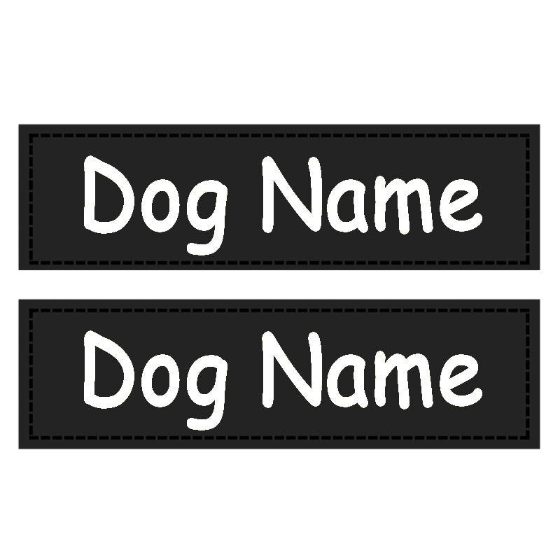 2PCS Custom K9 Dog Harness Collar Label Reflective Stickers for Dog Harness Labels Personalized Your Dog Tag