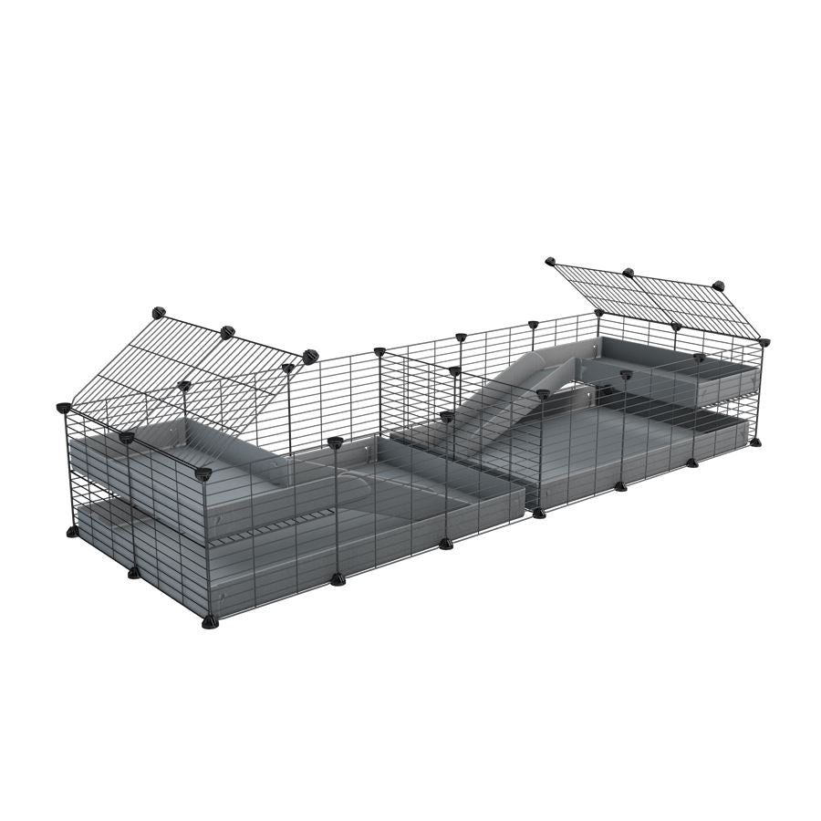 Kavee - Guinea Pig - 6x2 C&C Cage with Loft and Divider for Guinea Pigs | Kavee Cages Without lid