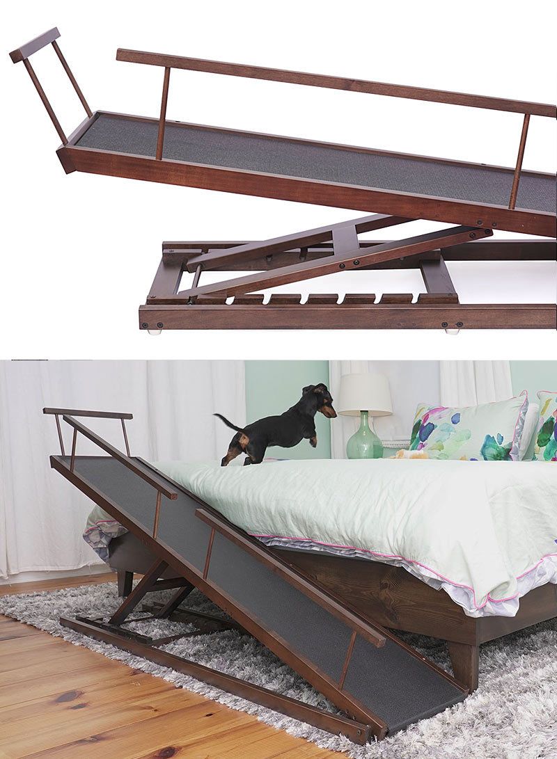 The Small Dog Ramp for Beds, by DoggoRamps Clear Natural