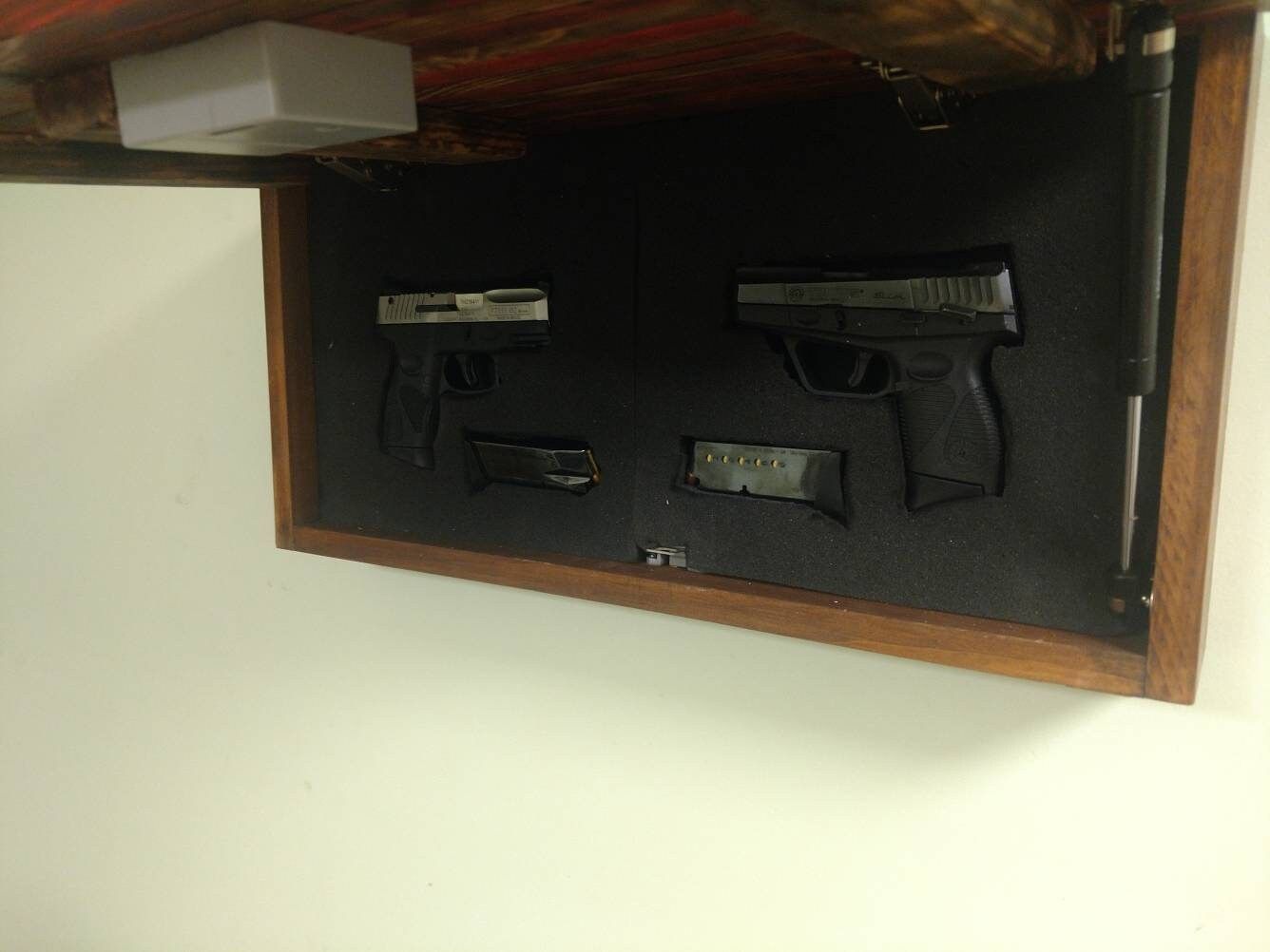 Custom American flag concealment shelf