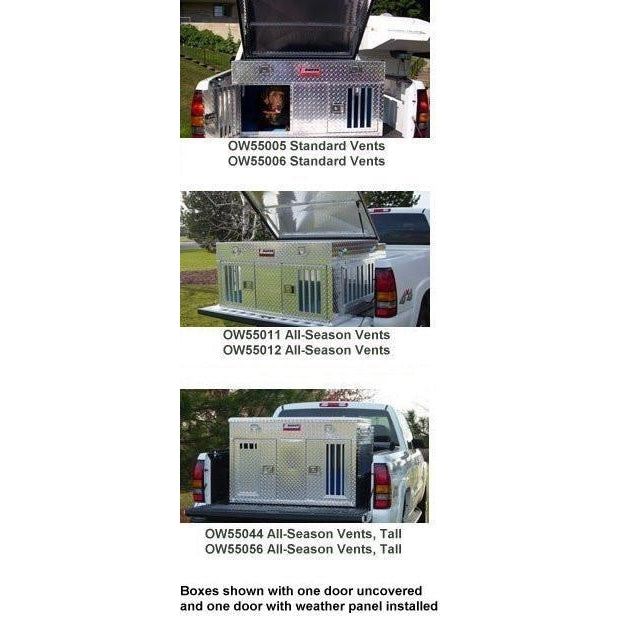 Owens Aluminum Dog Boxes for Trucks Hunter Series with Top Storage